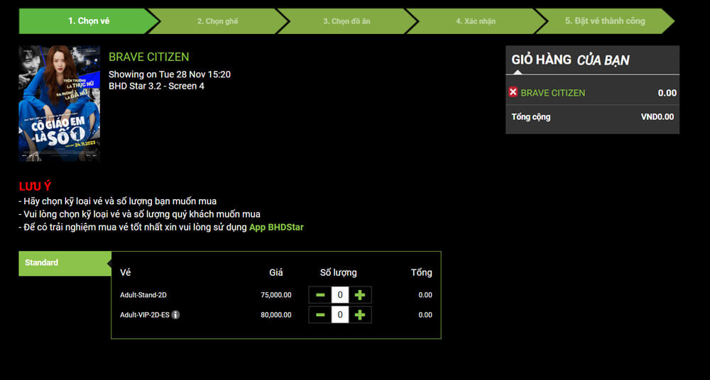 Đặt vé xem phim tại BHD Star Cineplex