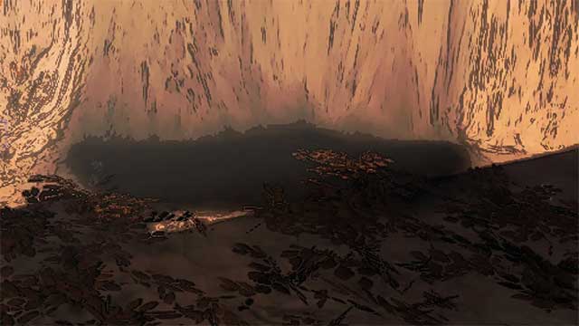 Tìm và tránh những mảng bùn màu nâu sẫm, gần như đen 