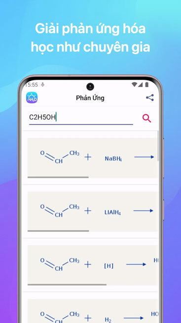 Giải phản ứng hóa học chuyên nghiệp