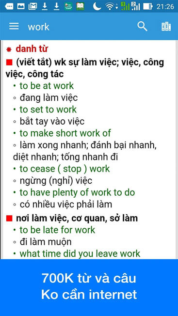 Hơn 700 nghìn từ và câu