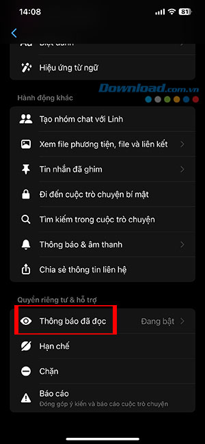 tat thong bao da doc Messenger 2*447642