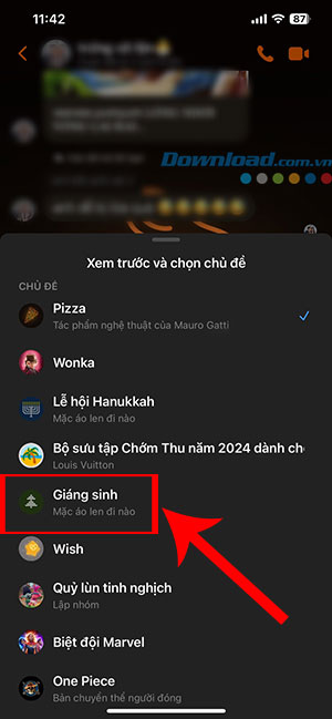 thayp doi chu de Giang Sinh Facebook Messenger 2*448024