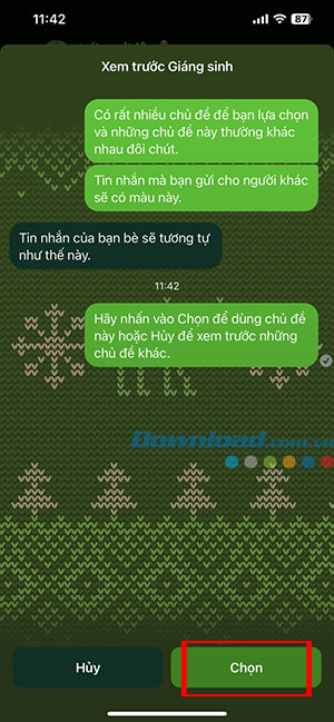 thayp doi chu de Giang Sinh Facebook Messenger 3*448026
