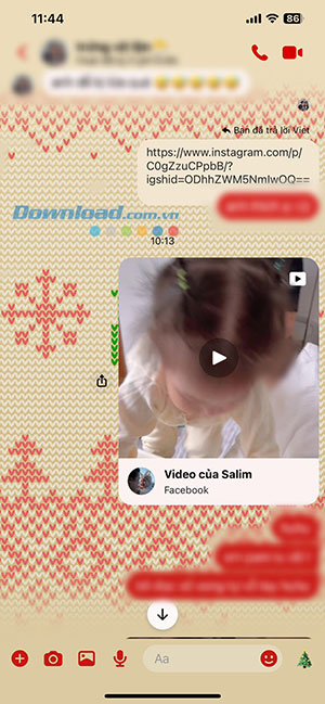 thayp doi chu de Giang Sinh Facebook Messenger 4*448025