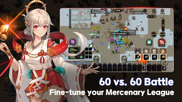 Tham gia trận chiến hỗn loại 60v60 trong game Eternal Sword - Region Tactics