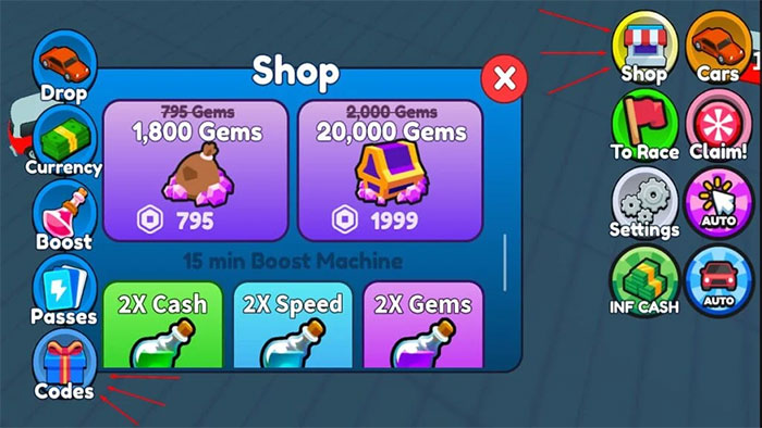 Cách nhập code Race Merge Simulator