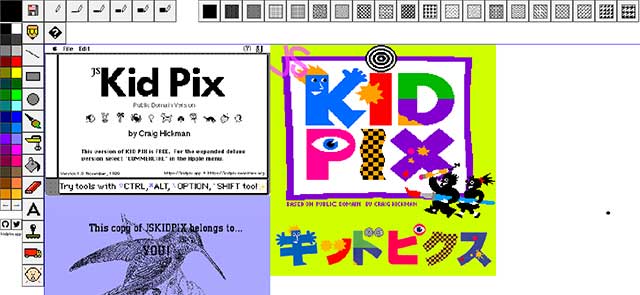 JS KidPix là phiên bản online của phần mềm vẽ tranh cho bé Kid Pix