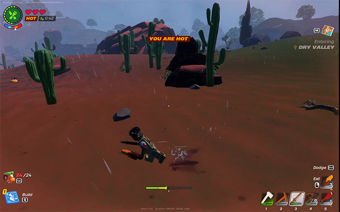 Thông báo You are hot hiển thị khi thời tiết quá nóng