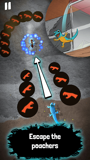 Bạn bảo vệ loài tắc kè xanh điện trong game Electric Blue Gecko Dash 