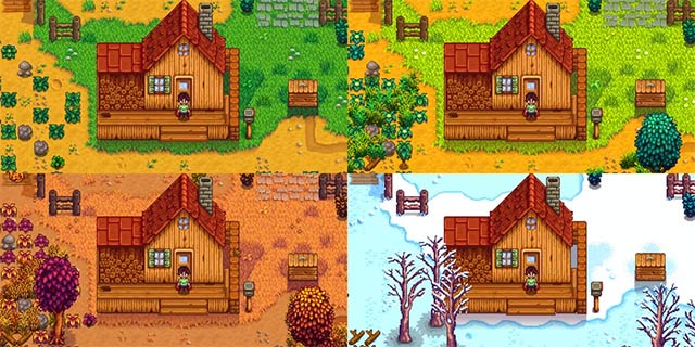 Lịch Stardew Valley game gồm 4 mùa, mỗi mùa có 28 ngày với rất nhiều sự kiện, ngày sinh nhật NPC...
