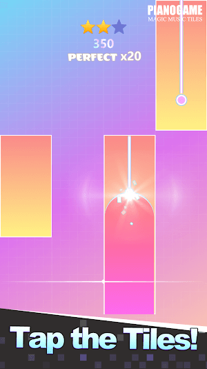 Tap vào các phím đàn piano để chơi nhạc trong game Magic Music Tiles piano game