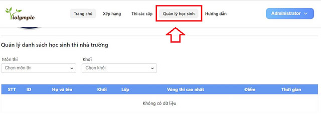 Quản lý học sinh