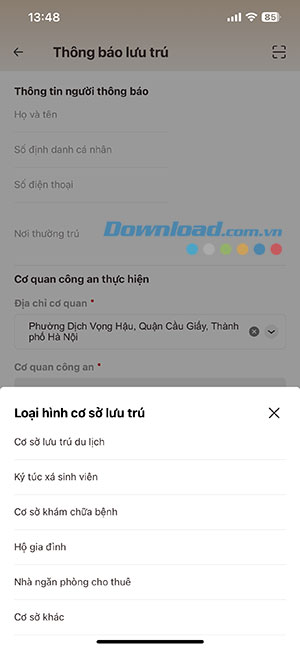 cach dang ky tam tru tren VNeID 9*449991