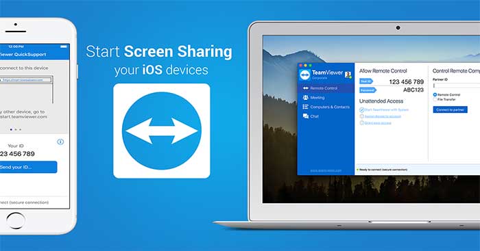 TeamViewer: Remote Control cho iOS là phần mềm hỗ trợ truy cập máy tính từ xa