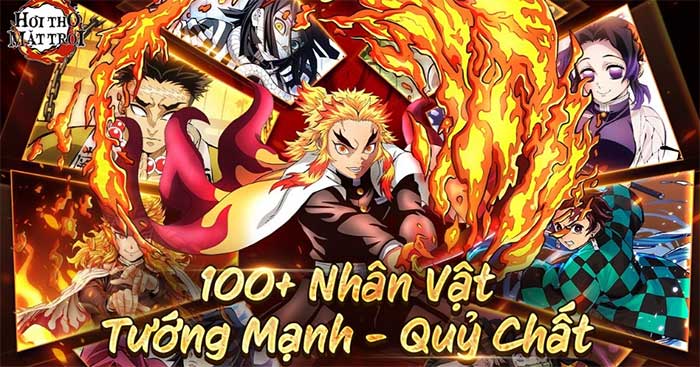 Hơi Thở Mặt Trời sở hữu hệ thống hơn 100 nhân vật chuẩn nguyên tác Demon Slayer