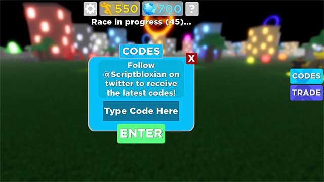 Sao chép và dán code Legends of Speed vào ô đổi quà, sau đó nhấn Enter để nhận thưởng