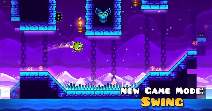 Swing là một chế độ mới đầy thách thức trong bản cập nhật Geometry Dash 2.2