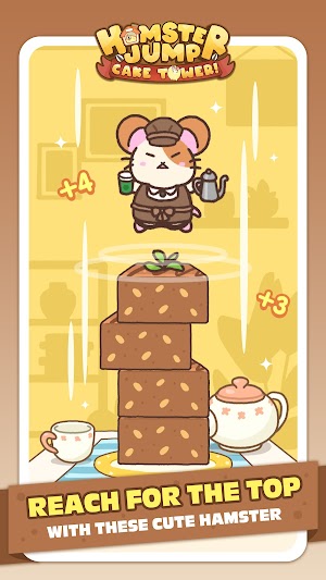 Giúp chuột hamster xây tháp bánh càng cao càng tốt trong game Hamster Jump  