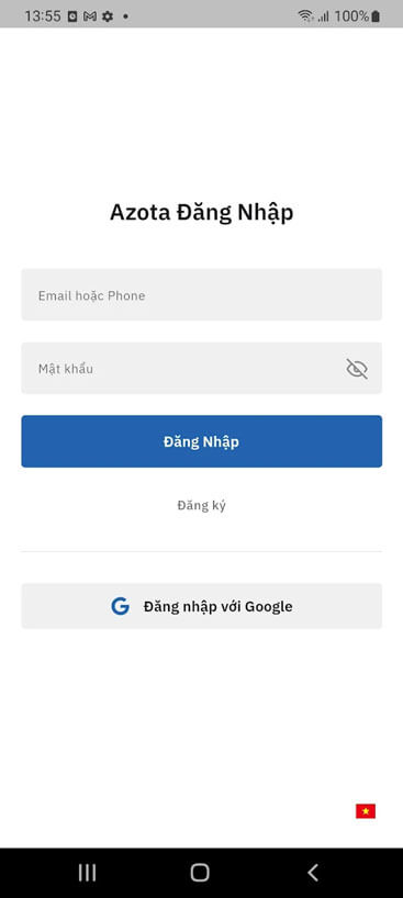 Giao diện đăng nhập Azota Teacher