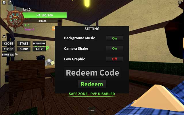 Tìm hộp văn bản có nội dung Redeem Code, nhập mã và nhận phần thưởng của bạn