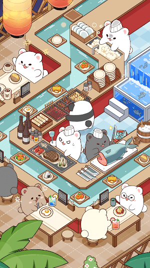 Bread Bear cho bạn quản lý một nhà hàng bán đồ ăn cùng những chú gấu