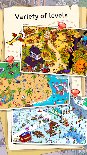 Hidden Objects The Journey có vô số level thuộc các chủ đề khác nhau