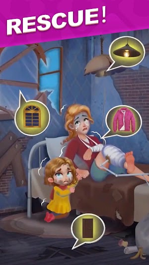 Giúp đỡ nhân vật cải tạo dinh thự đổ nát trong game Home Rescue