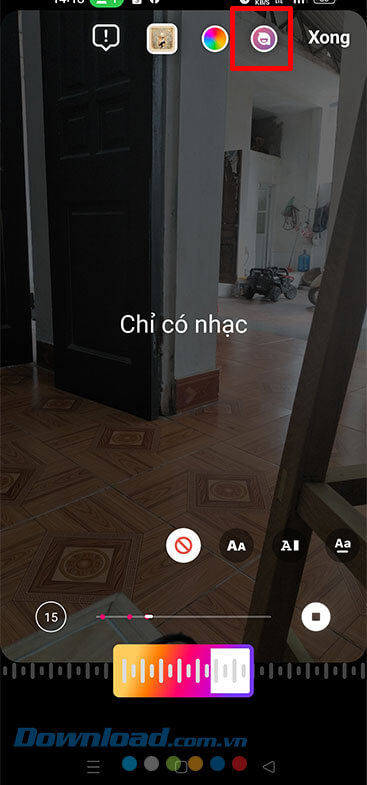 Nhấn vào biểu tượng avatar Instagram