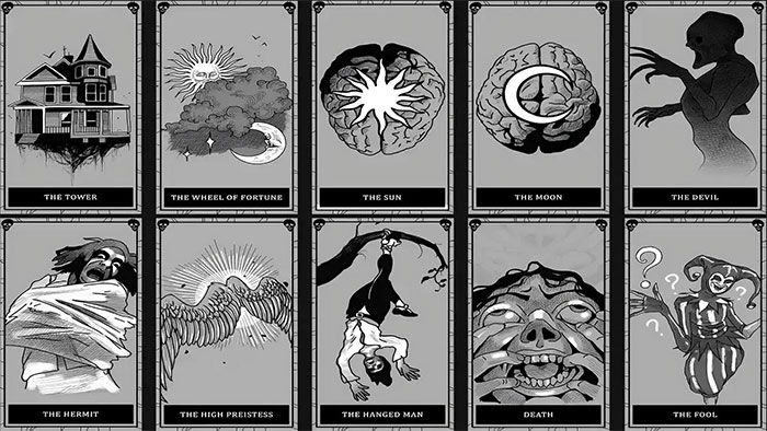 Tất cả 10 lá bài tarot trong Phasmophobia, mỗi lá mang tới một hiệu ứng khác nhau có thể thay đổi cuộc chơi.