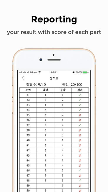Xem kết quả khi đã làm bài