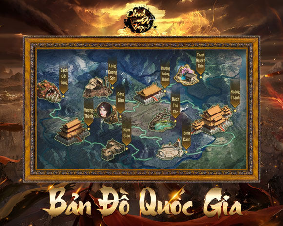 Hệ thống bản đồ rộng lớn với 10 quốc gia được giữ nguyên gốc