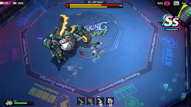 Điểm nhấn của Meta-Ghost: The Breaking Show là những trận chiến con người với máy móc siêu nhanh, gay cấn