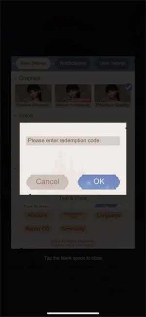 Nhập mã để nhận phần thưởng