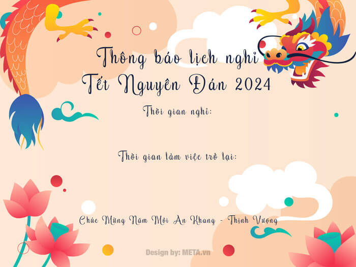Thông báo nghỉ Tết An Khang - Thịnh Vượng