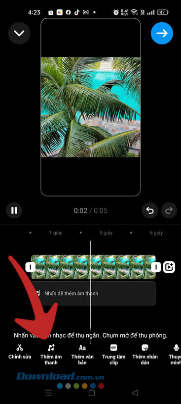Bắt đầu chỉnh sửa video