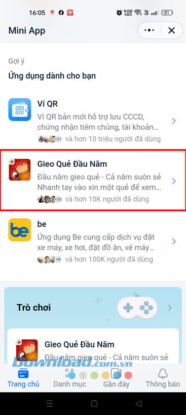 Chạm vào trò Gieo Quẻ Đầu Năm