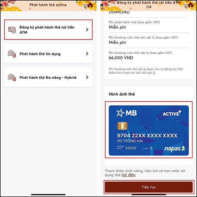Phát hành thẻ online