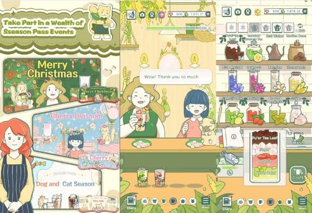Khám phá vô vàn sự kiện và nội dung mới theo mùa được giới thiệu trong Little Corner Tea House game