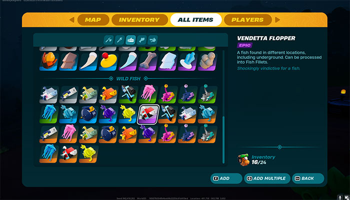 Vendetta Flopper là loài cá Epic duy nhất trong LEGO Fortnite tính tới thời điểm hiện tại