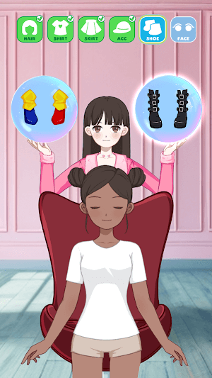 Nhắm mắt chọn và phối đồ trong game Left or right Magic Dress up