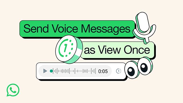 Tính năng View Once được triển khai cho tin nhắn thoại trên WhatsApp