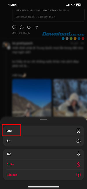 cach luu bai dang Threads yeu thich 2*461139
