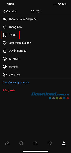 cach luu bai dang Threads yeu thich 5*461144