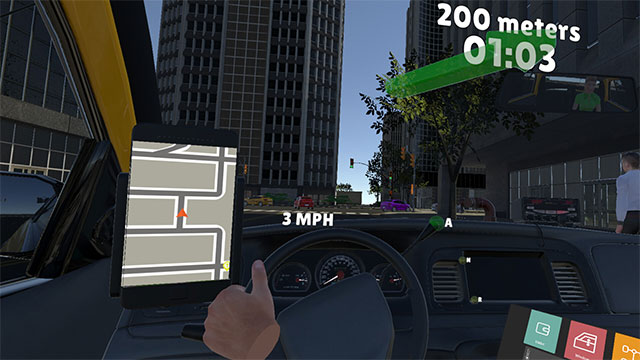 Thực hiện các nhiệm vụ chở khách, giao hàng và hơn thế trong game Taxi Driver Life VR