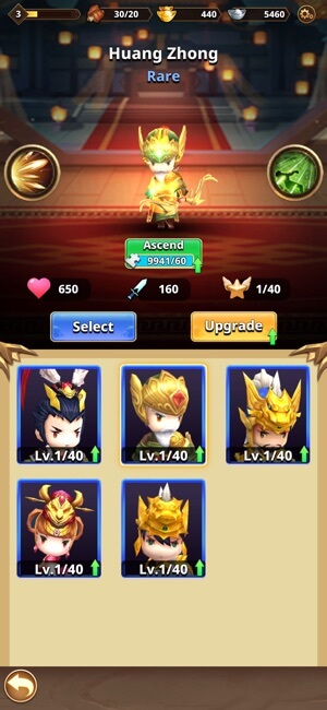 Nâng cấp và phát triển anh hùng