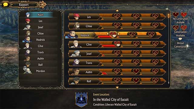  Bạn có thể yêu cầu họ kết hôn khi có mức Rapport tối đa 