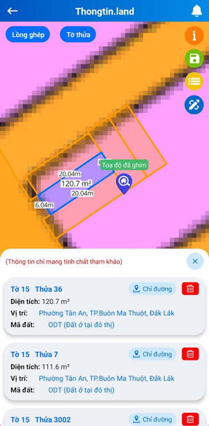Tìm kiếm vị trí đất