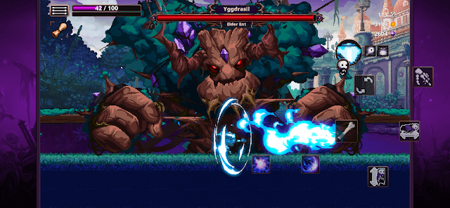 Bạn vào vai Skul và chiến đấu vì vương quốc quỷ trong game Skul: The Hero Slayer