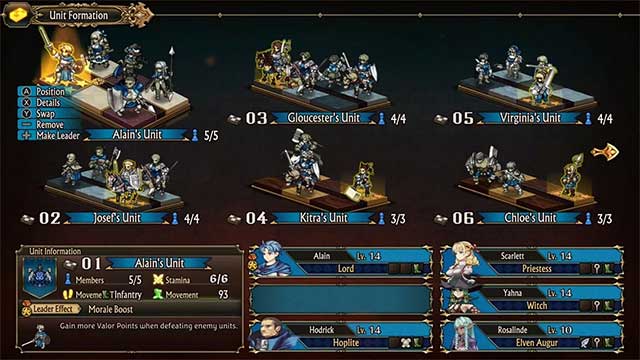 Có rất nhiều lớp nhân vật trong Unicorn Overlord