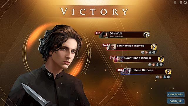 Kết hợp thẻ bài hiếm với sức ảnh hưởng lên các phe phái để chinh phục Dune Imperium game